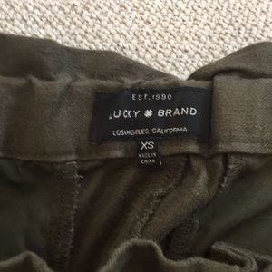 Lucky Brand, olive green, side stripe jogger pants